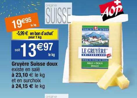 Gruyère Suisse Doux