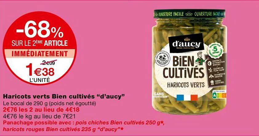 haricots verts bien cultivés "d'aucy"