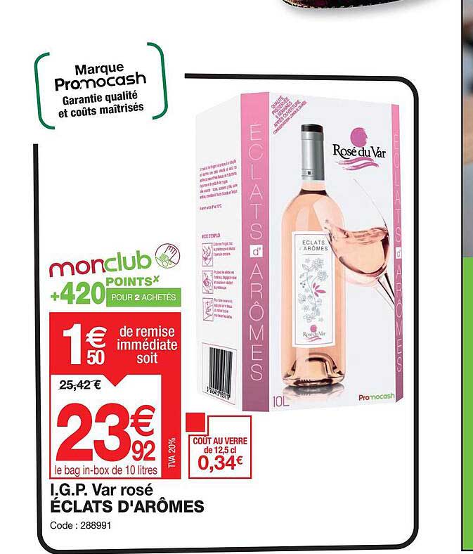 i.g.p. var rosé éclats d'arômes