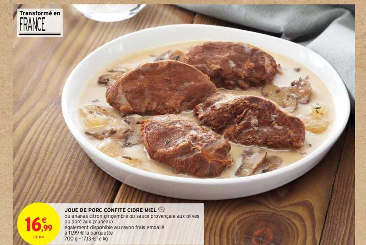 joue de porc confite cidre miel