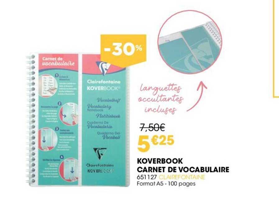 koverbook carnet de vocabulaire clairefontaine