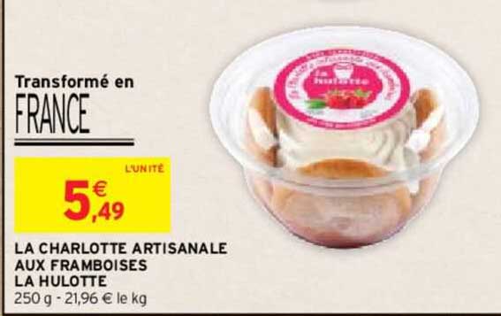 la charlotte artisanale aux framboises la hulotte