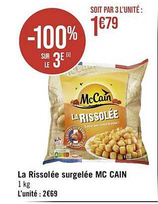 La Rissolée Surgelée Mc Cain
