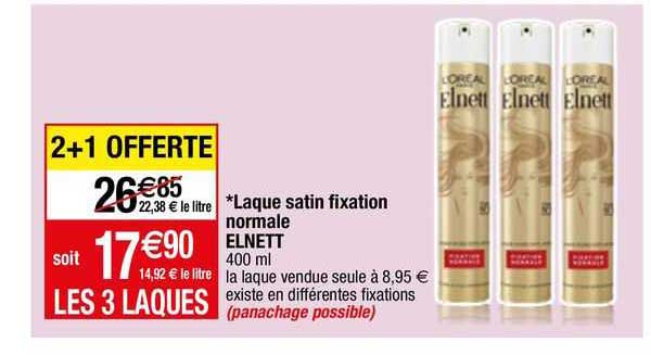 laque satin fixation normale elnett