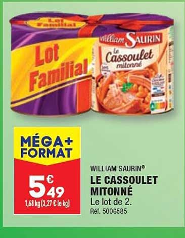 le cassoulet mitonné william saurin