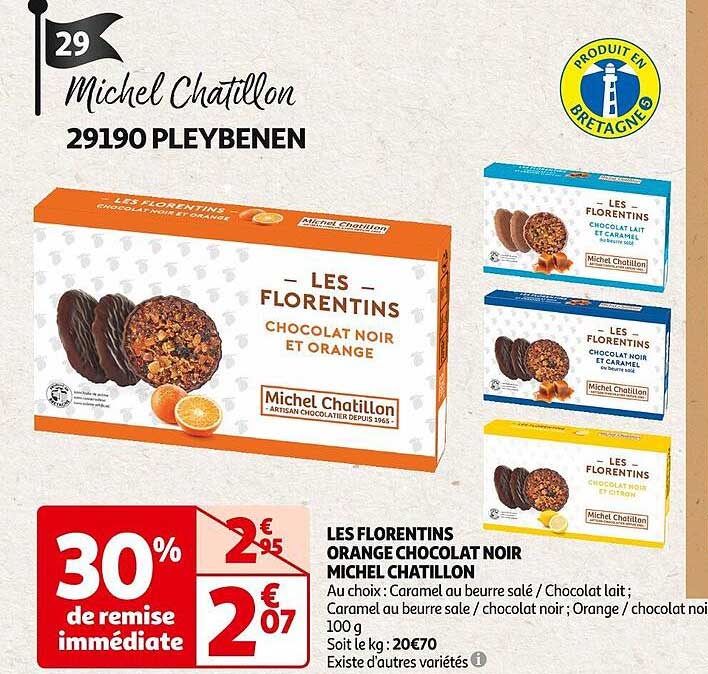 les florentins orange chocolat noir michel chatillon