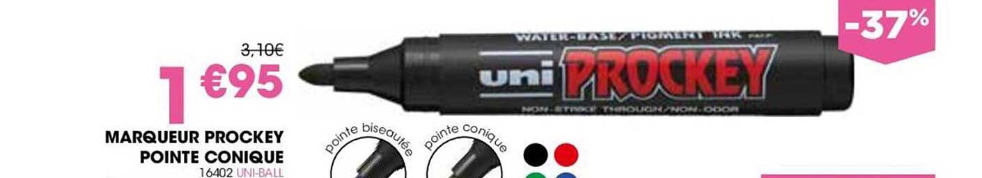 marqueur prockey pointe conique uni-ball