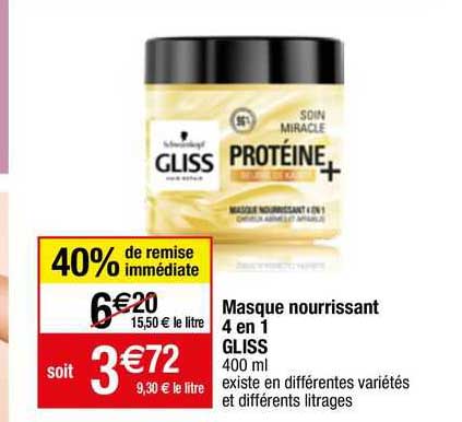 Masque Nourissant 4 En 1 Gliss
