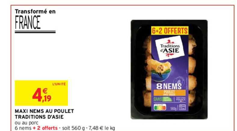 maxi nems au poulet traditions d'asie