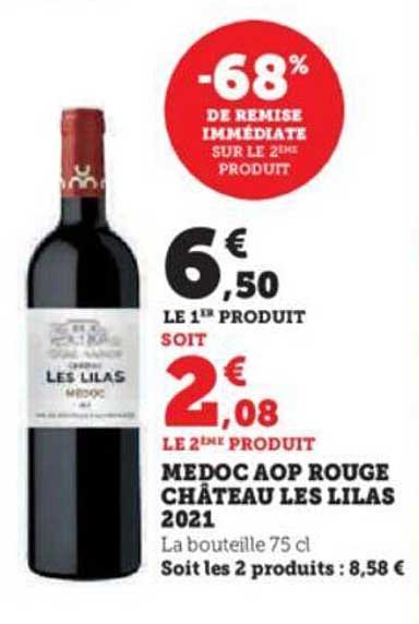 Médoc Aop Rouge Château Les Lilas 2021