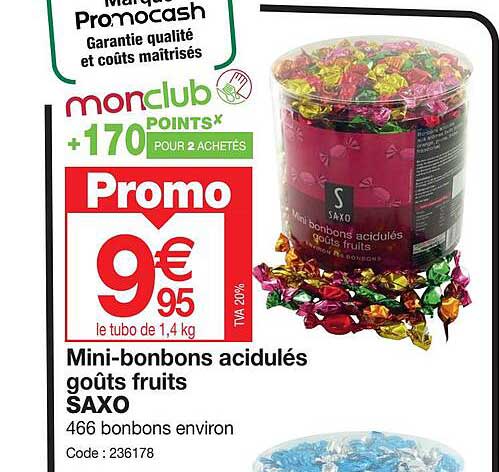 mini-bonbons acidulés goûts fruits saxo