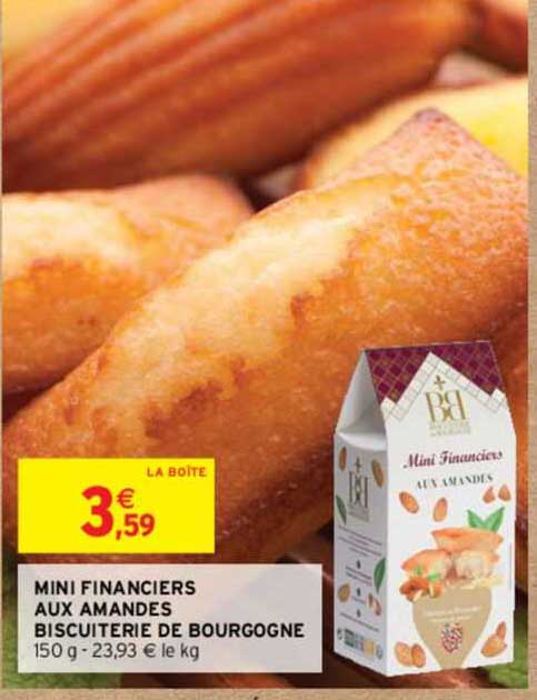 Mini Financiers Aux Amandes Biscuiterie De Bourgogne
