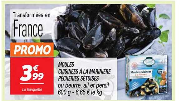 moules cuisinées à la marinière pêcheries sétoises