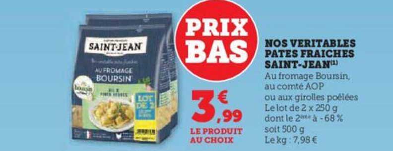 nos véritables pâtes fraîches saint-jean