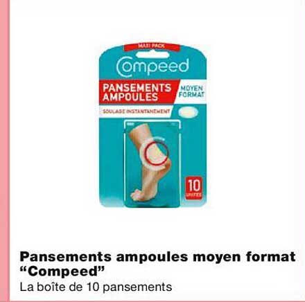 pansements ampoules moyen format "compeed"