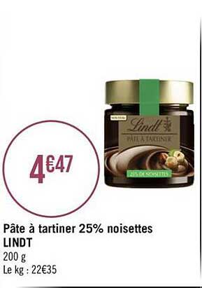 Pâte à Tartiner 25% Noisettes Lindt