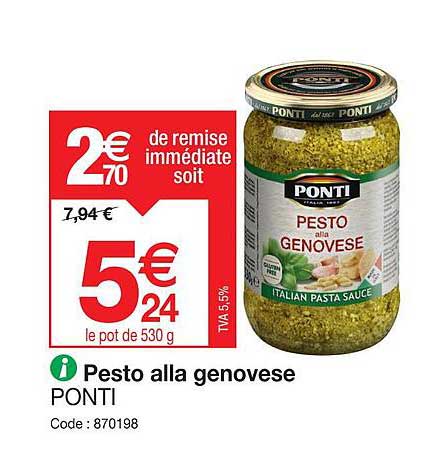 pesto alla genovèse ponti