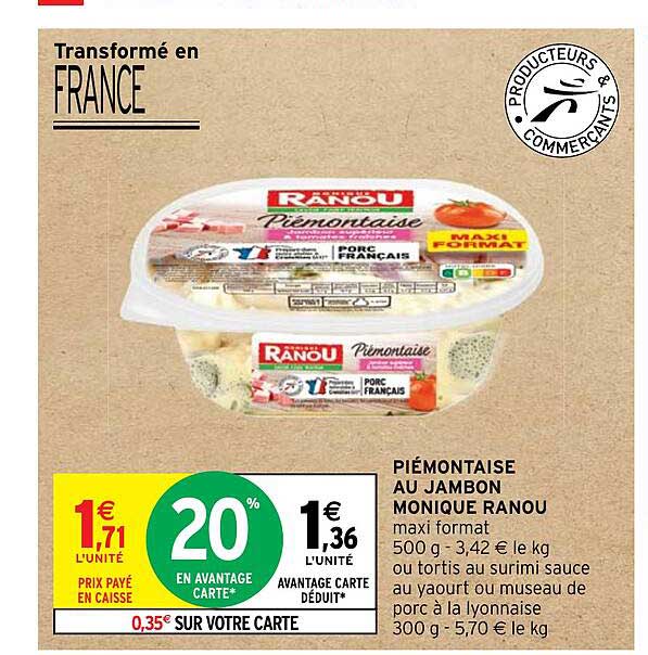 piémontaise au jambon monique ranou