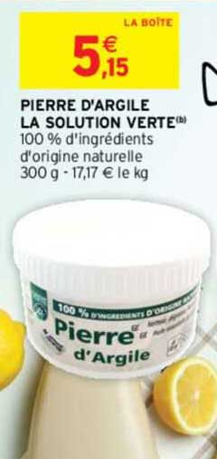 pierre d'argile la solution verte