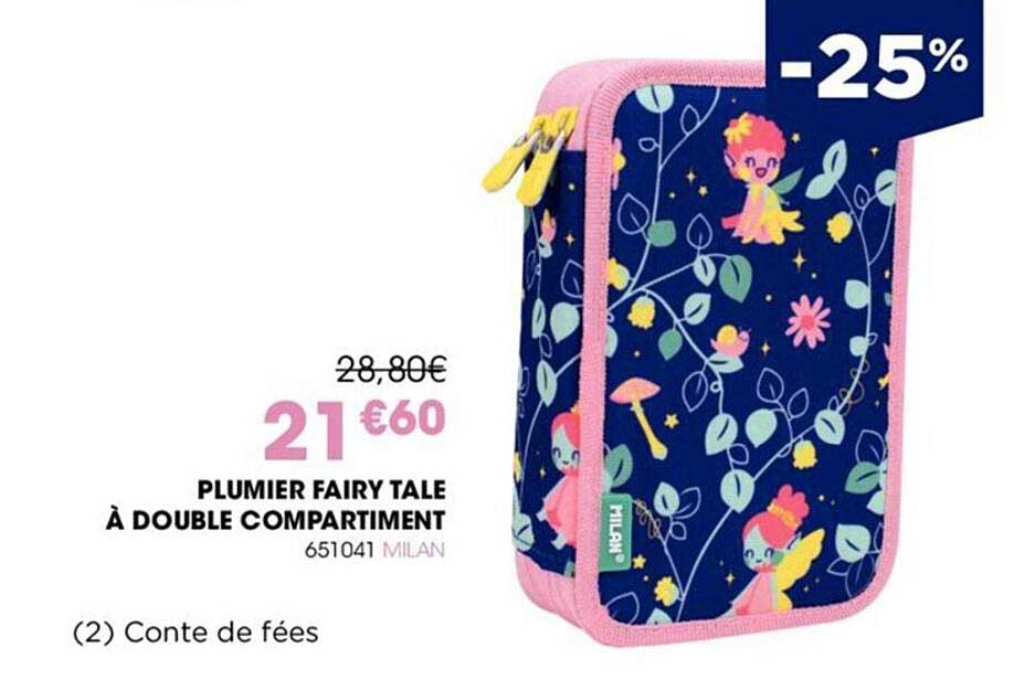 plumier fairy tale à double compartiment milan