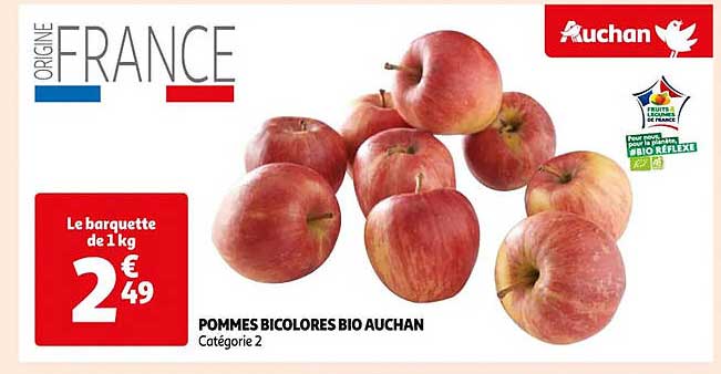 Pommes Bicolores Bio Auchan
