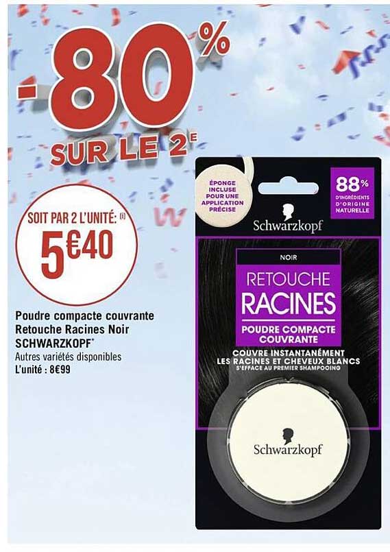 poudre compacte couvrante retouche racines noir schwarzkopf