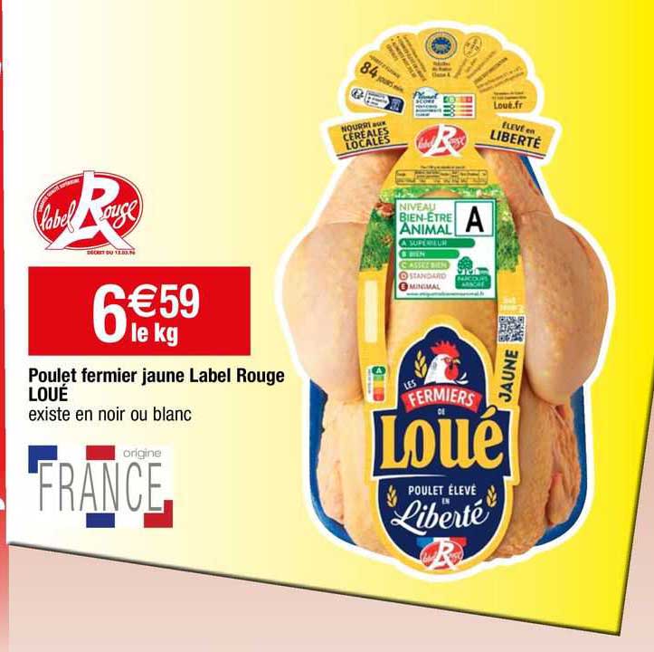 Poulet Fermier Jaune Label Rouge Loue
