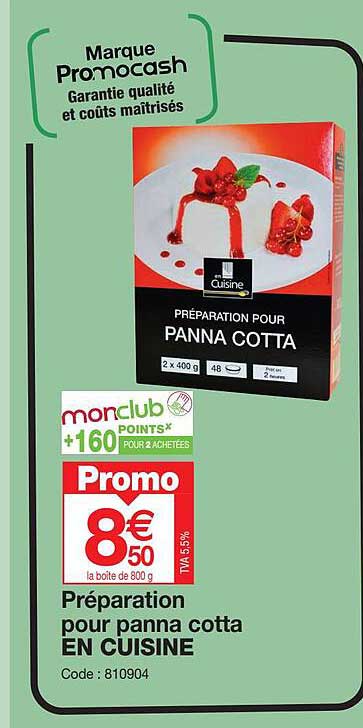 preparation pour panna cotta en cuisine