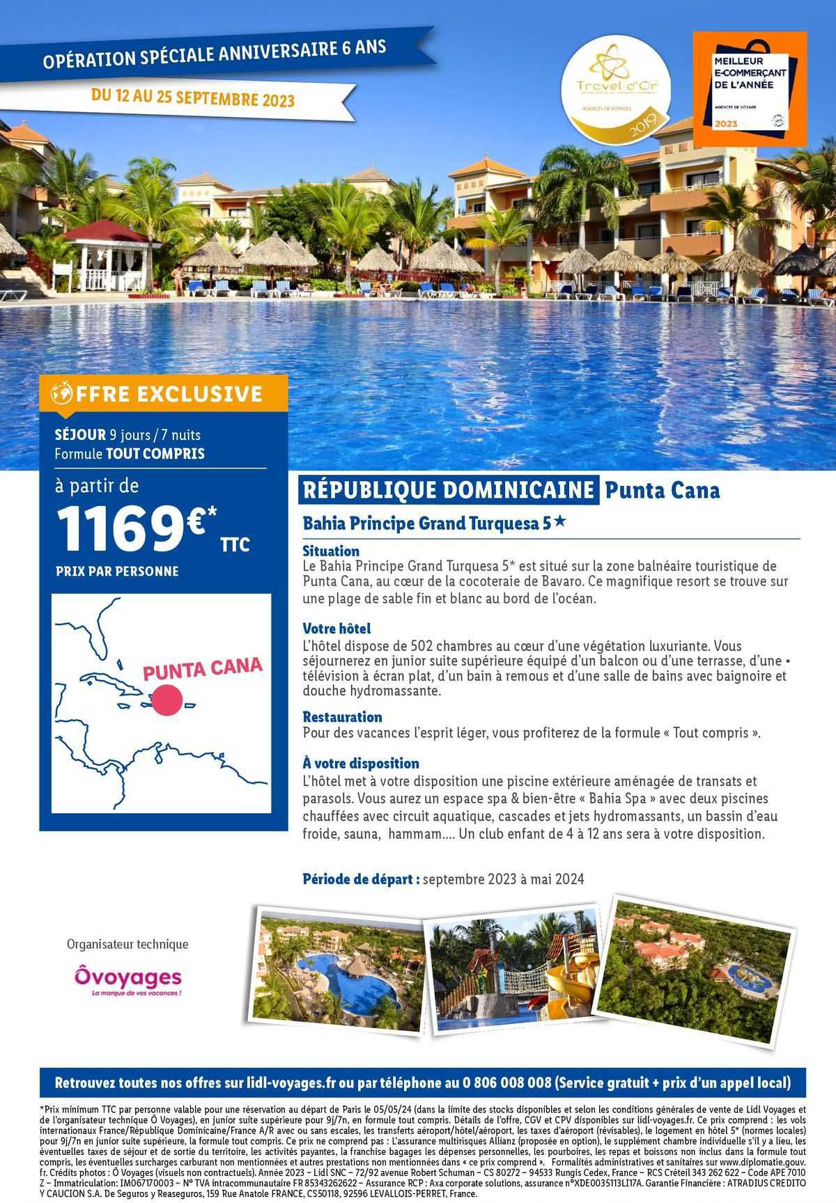 république dominicaine punta cana : bahia principe grand turquesa 5*