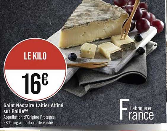 Saint Nectaire Laitier Affiné Sur Paille