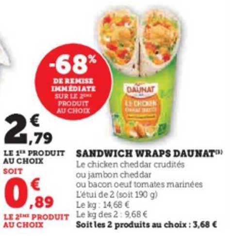 Sandwich Wraps Daunat
