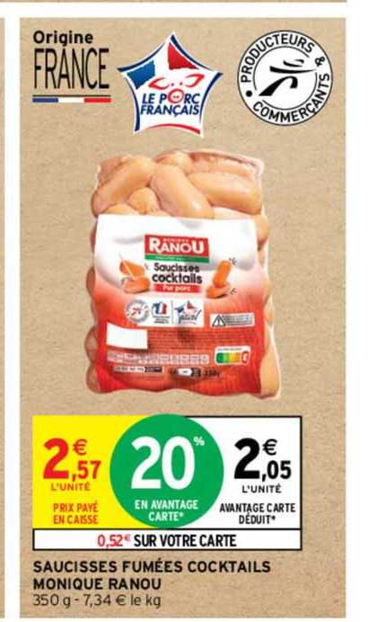 saucisses fumées cocktails monique ranou