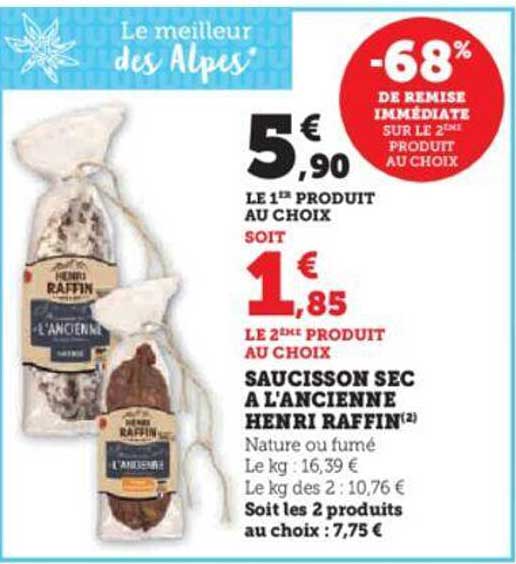 saucisson sec à l'ancienne henri raffin