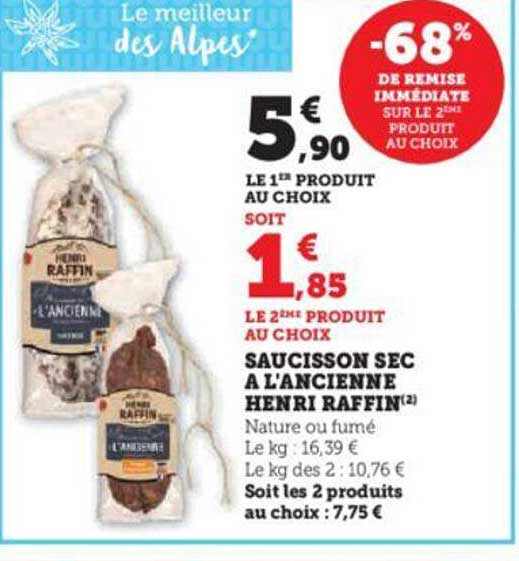saucisson sec à l'ancienne henri raffin