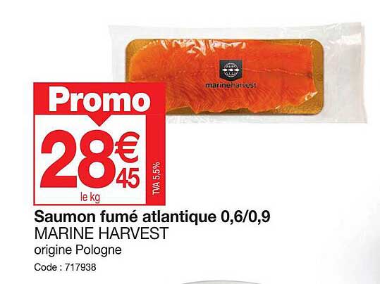 saumon fumé atlantique 0,6/0,9 marine harvest
