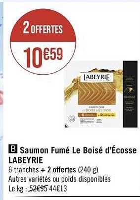 saumon fumé le boisé d'écosse labeyrie