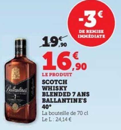 scotch whisky blended 7 ans ballantine's 40°