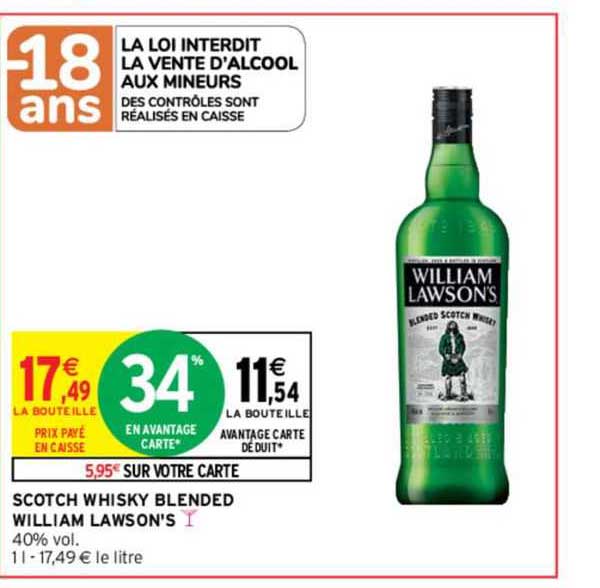 scotch whisky blended william lawson's