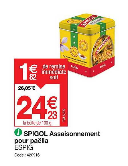 spigol assaisonnement pour paëlla espig
