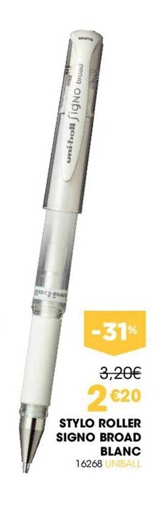 Stylo Roller Signo Broad Blanc Uniball