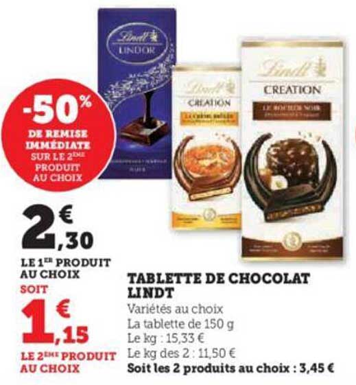 Tablette De Chocolat Lindt
