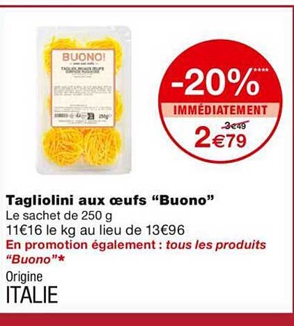 Tagliolini Aux œufs "buono"