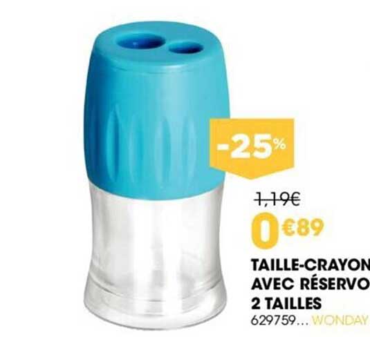 taille-crayon avec réservoir 2 tailles wonday