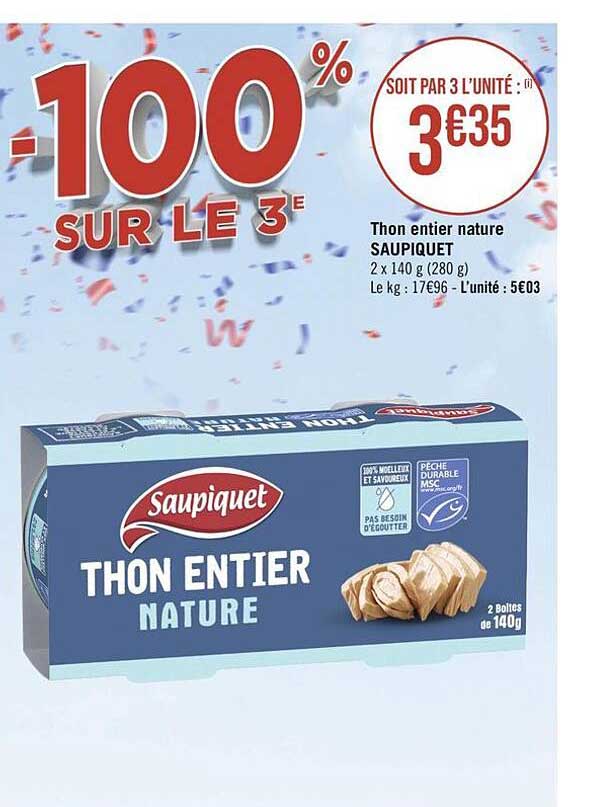 Thon Entier Nature Saupiquet