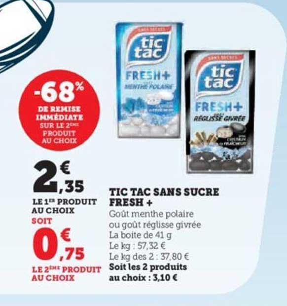 Tic Tac Sans Sucre Fresh+