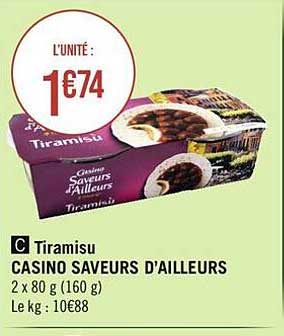 Tiramisu Casino Saveurs D'ailleurs