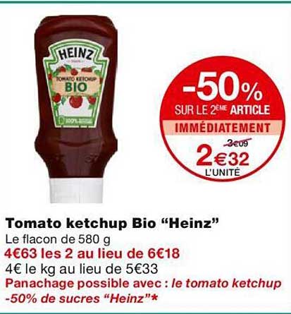 tomato ketchup bio "heinz"