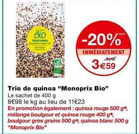 Trio De Quinoa "monoprix Bio"