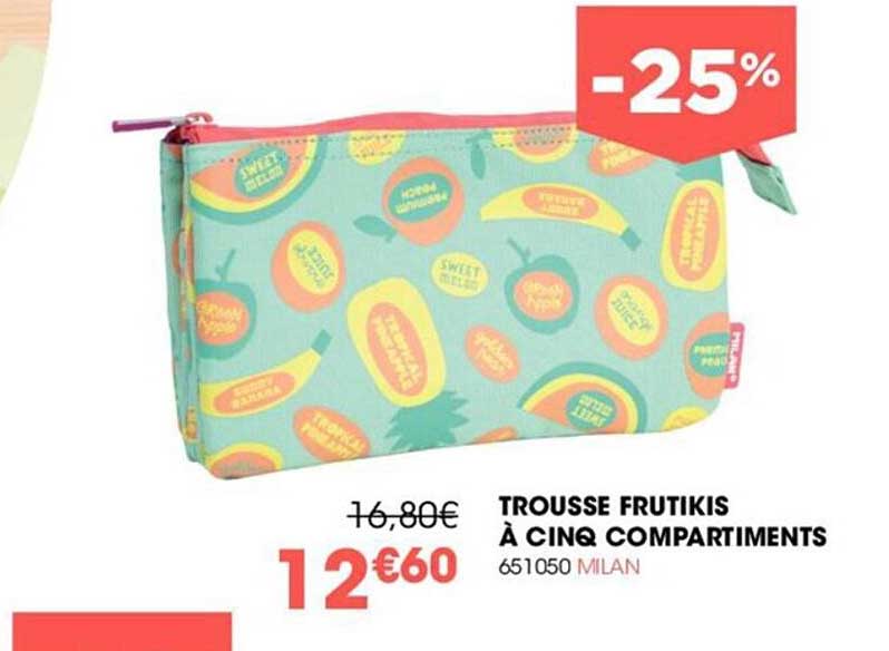 trousse frutikis à cinq compartiments milan