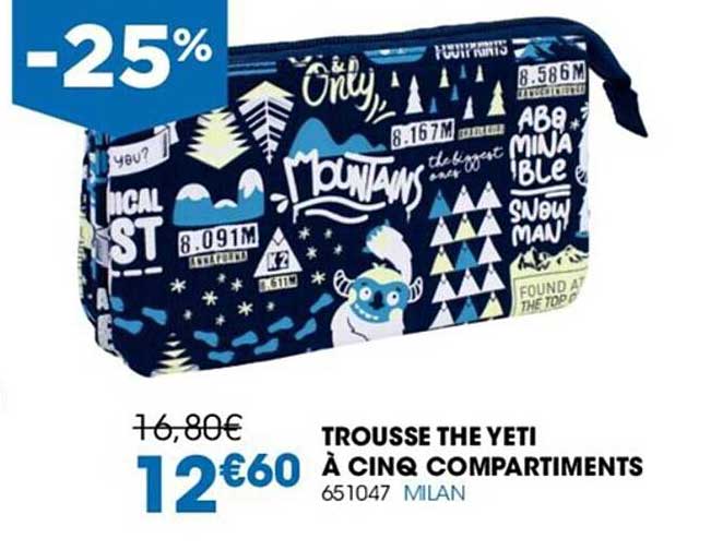 trousse the yeti à cinq compartiments milan